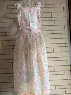 2way 一点物 ハンドメイド エプロン 小花柄 フリル
