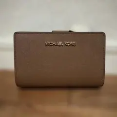 MICHAEL KORS 二つ折り財布 ブラウン レザーコンパクト 美品