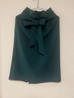 earth music & ecology リボン付スカート　グリーン　M