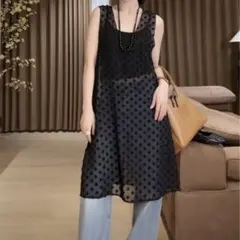 新品タグ付　MAISON DE THERESE ジャガード シアー　ワンピースのサムネイル