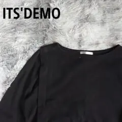 ITS'DEMO イッツデモ 長袖 ワンピース ブラック 肩リブあり