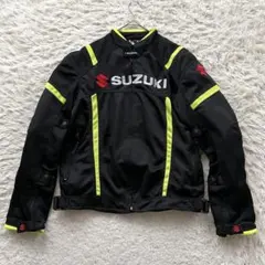 美品　SUZUKI 刺繍　バイク　スーツ　ナイロン　企業ロゴのサムネイル