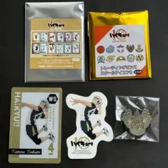 ハイキュー　木兎　クリアカード　ステッカー　ピンバッジ　10周年　梟谷高校