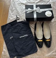 再お値下げビンテージ　シャネル　ロゴプレート　ローヒール　CHANELのサムネイル