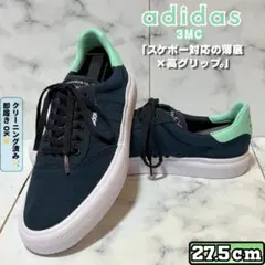 【美品】 adidas 3MC 黒 27.5cm スケート ブラック ミント
