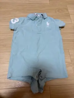 水色 ポロシャツスタイルロンパース 95cm未満