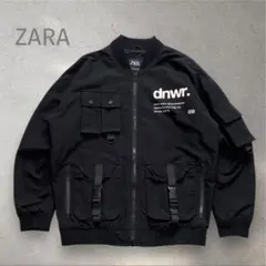 美品✨ZARA 黒　ブルゾン　ボンバージャケット　ジップアップ　y2k