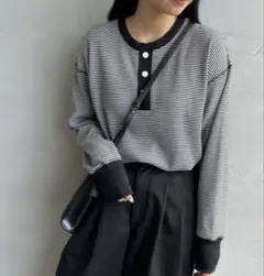 ヘルスニット　ヘンリーネックカットソー