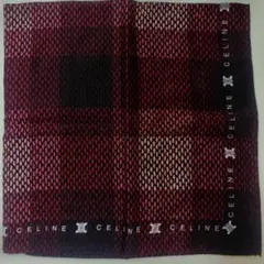 CELINEセリーヌ　大判ハンカチーフ 58×58cm　マカダム　Cマーク