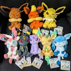 タグ付き◆ポケモン XY&Z くつろぎタイム ぬいぐるみ ブイズ セット