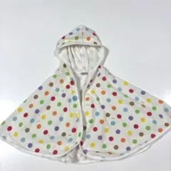 【美品】MIKIHOUSE ドット柄 ベビーポンチョ