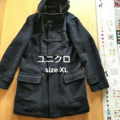 ユニクロ　紺 ダッフルコート