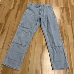 Carhartt ダブルニー デニムパンツ ライトブルー - メルカリ