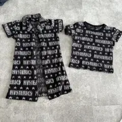 ヒステリックミニ 総ロゴ ワンピとTシャツ