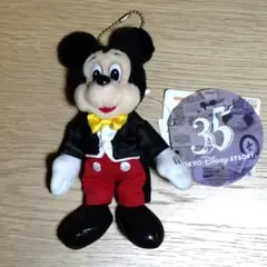 東京ディズニーランド開園35周年記念 ミッキーマウスぬいぐるみバッジ レトロ