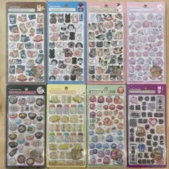 正規品　ボンボンドロップシール　新作　和柄　8種　コンプリート　セット　和犬　猫