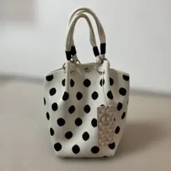Suicaペンギンドット柄バッグ ベージュ 約25×25cm - メルカリ