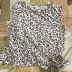 マザウェイズ　ノースリーブ カットソー 花柄 半袖シャツ 130