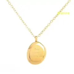 ネックレス コイン ステンレス あずきチェーン 新品 ゴールド オシャレ 上品