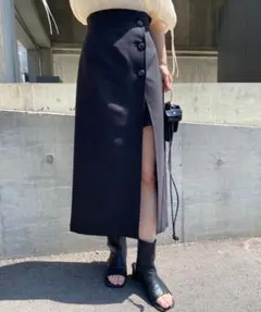 ナイスクラップ サイドボタンスリットスカート