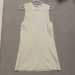 UNIQLO and LEMAIRE ノースリーブ ニット ワンピ　M Vネック
