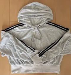 adidas アディダス Y2K 平成 ベロア パーカー 短丈 ダンス ギャル