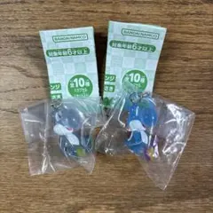 【匿名配送】ヨッシー　めじるしアクセサリー　しろ　みずいろ　ガチャガチャ