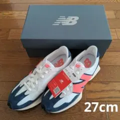 New Balance スニーカー 27cm ホワイト/ネイビー/ピンク