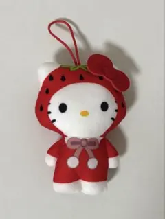 ハローキティ いちごコスチューム マスコット