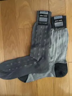 pierre cardin グレー 、ダークグレー ソックス M 2足セット