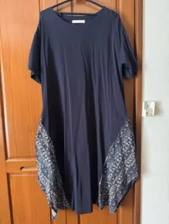 ASKNOWAS ネイビー カットソーワンピース