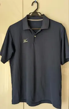 ミズノ 半袖ウェア ネイビー バドミントン　テニス　 ポロシャツ　Lサイズ