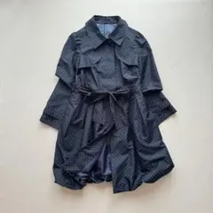 美品 TO BE CHIC 大きいサイズ46 ドット柄 バルーンコート 三陽商会のサムネイル
