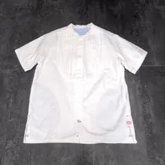 快晴堂 Heritage&Craft バンドカラーシャツ ピンタック 半袖 Sのサムネイル