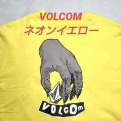 VOLCOM ボルコム Tシャツ L ネオンイエロー ビッグプリント 半袖のサムネイル