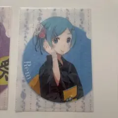 Re:ゼロ クリアファイル　レム&エミリア　レムデザイン扇子