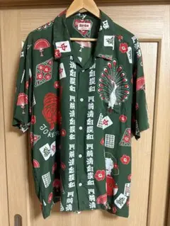 美品‼️Eanbe 麻雀柄シャツ xl アロハ　半袖