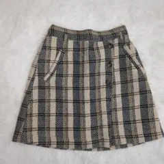 【マジェスティックレゴン】ひざ丈タイトスカート Mサイズ チェック