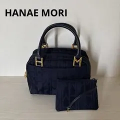 ☆HANAE MORI ハナエモリ ミニ ボストンバッグ ナイロン 小物入付☆のサムネイル