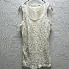 INGNI✨ホワイト 総レース タンクトップ ノースリーブ✨Mサイズのサムネイル