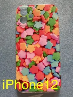 iPhone12ケース　花柄 お菓子　トッピング シュガー かわいい　メルヘン