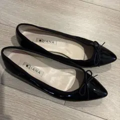 ダイアナ　DIANA リボンパンプス　ブラック22.5 フォーマル　卒業式入学式