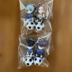 ブルーロック　プチっとのりマス　キーホルダー 4個セット 冴 潔 氷織 烏