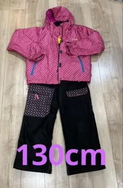 子ども用スノーボードウェア ピンク チェック柄　130センチ