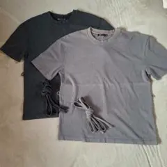 ZARA リブデザイン Tシャツ 2色セット