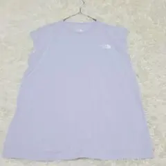 ザノースフェイス M 杢ラベンダー フレンチスリーブTシャツ 速乾 裾スリットのサムネイル