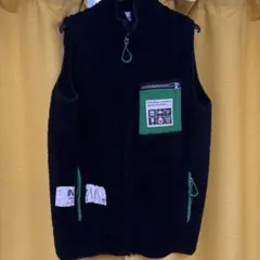 inhabitant フリースベスト L 黒