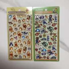 正規品 ボンボンドロップシール ディズニー　ズートピアとプーさん