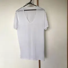 UNIQLO AIRism Vネック半袖Tシャツ M ホワイト