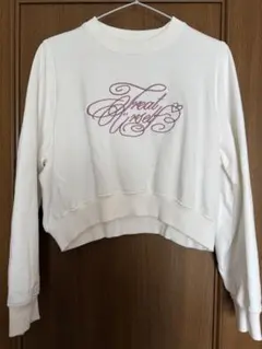 Treat Yourself クロップドスウェット ホワイトのサムネイル